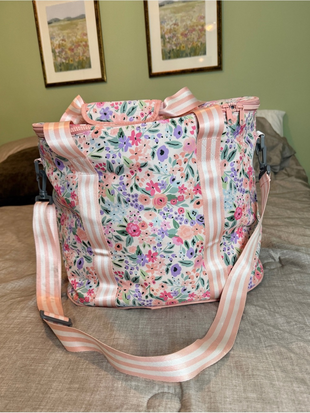 Floral Pink Cooler Bag